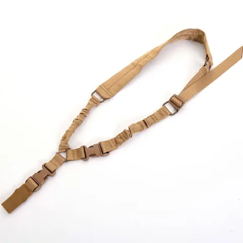 Tactical One Point Sling Padded Shoulder Strap Durable Nylon Bungee Sling With Metal Eagle Claw Hook Quick Release Buckle Outdoor Sports Sling