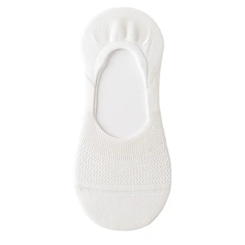 Fantasmini da Donna Minimalisti in Cotone Pettinato Antiscivolo in Silicone Invisibili Maglia Traforata Casual Gambo Corto Calzini a Barca per Estate