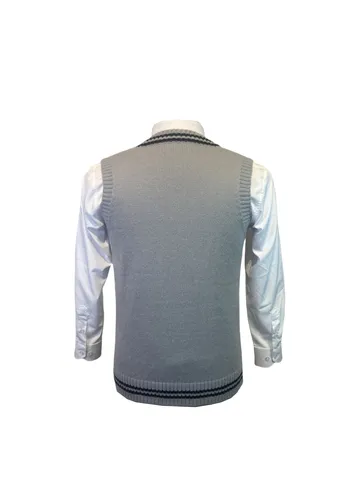 Unisex Casual Knit V-Neck Sweater Vest Cable Knit Preppy Style Sleeveless Pullover Top For Men Women