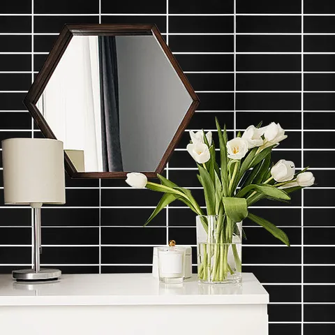 Pannelli Murali Moderni Finta Pietra Tipo Piastrelle Metro Impermeabile Texture Marmo Adesivo Murale Pannello Sfondo Per Cucina Bagno Casa Decorazione