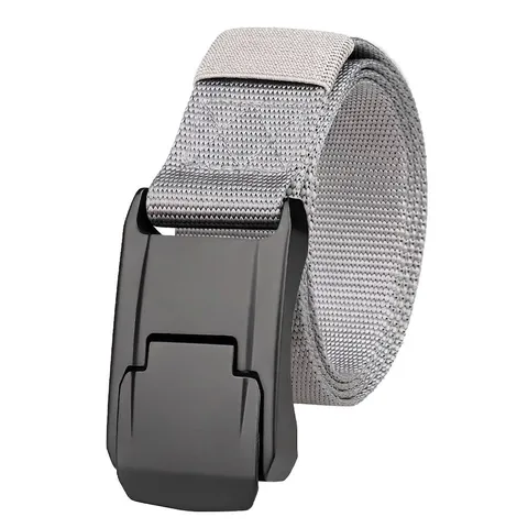 Men Tactical Belt Heavy Duty Aluminum Alloy Buckle Polyester Woven Waistband For Outdoor Sports Work Casual Pants Apparel Accessory