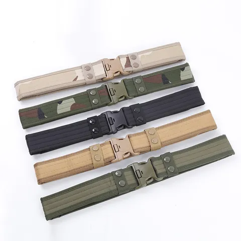 Taktischer Militär Training Camouflage Gürtel Outdoor Camping Wandern Canvas Gürtel Mit EVA Schwachschnitt Schnellverschluss