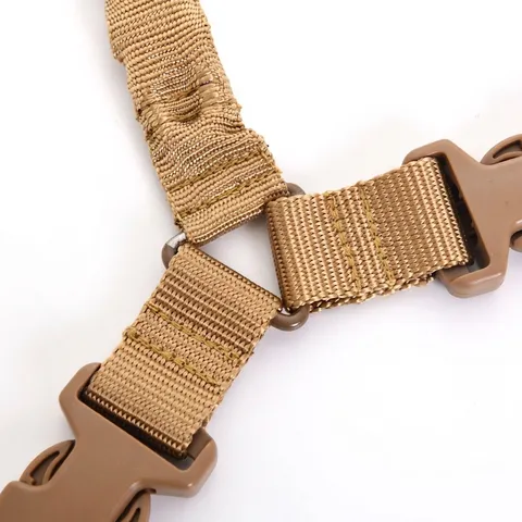 Tactical One Point Sling Padded Shoulder Strap Durable Nylon Bungee Sling With Metal Eagle Claw Hook Quick Release Buckle Outdoor Sports Sling