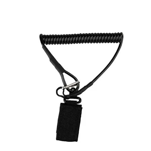 Taktisches Spiralförmiges Lanyard Feder Schlüsselbund Anti-Verlust Sicherheitsseil Outdoor Wandern Klettern Ausrüstung Mit Metalllegierung Haken Nylon Gurtband