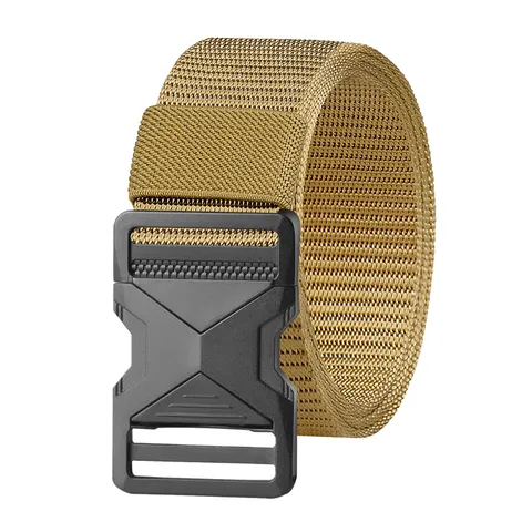 Herren Taktischer Gürtel Schnellverschluss Kunststoffschnalle Nylon Gurtband Einstellbarer Arbeitsgürtel Outdoor Sport Taillengürtel