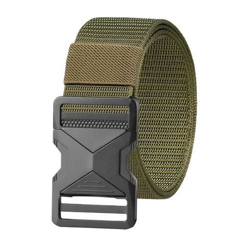 Herren Taktischer Gürtel Schnellverschluss Kunststoffschnalle Nylon Gurtband Einstellbarer Arbeitsgürtel Outdoor Sport Taillengürtel