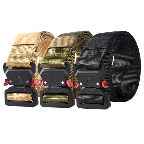 Herren Taktischer Gürtel Schnellverschluss Legierung Schnalle Imitat Nylon Schwerlast Gürtel Outdoor Freizeit Taillengürtel Für Herren