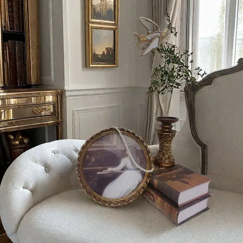 French Vintage Resin Photo Frame Ornate Embossed Picture Frame Classical Oil Painting Canvas Wall Tabletop Home Decor
