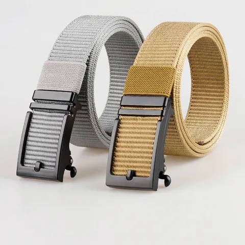 Men's Automatic Buckle Tactical Belt High Density Nylon Woven Business Casual Outdoor Waist Belt For Men