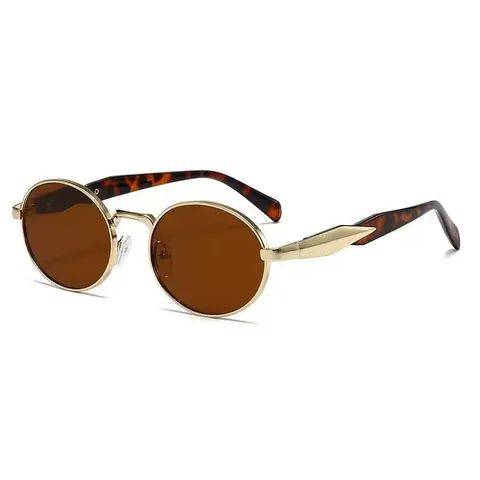 Retro Round Metal Sunglasses For Men Women UV Protection Vintage Circle Frame Eyewear Fashion Street Photography Sun Glasses