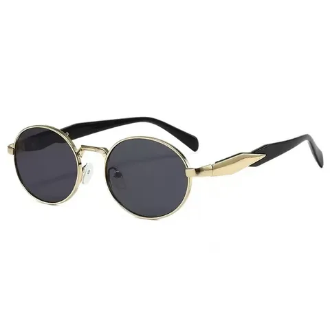 Retro Round Metal Sunglasses For Men Women UV Protection Vintage Circle Frame Eyewear Fashion Street Photography Sun Glasses