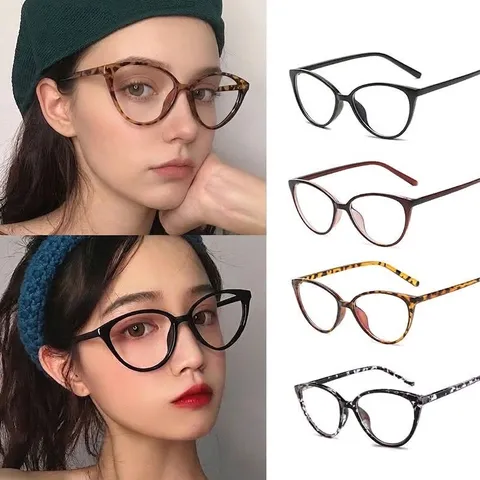 Vintage Fotochrome Zonnebril Anti-blauw Licht Bril Heren Dames Retro Cat Eye Montuur Kleurveranderende Bril UV-bescherming