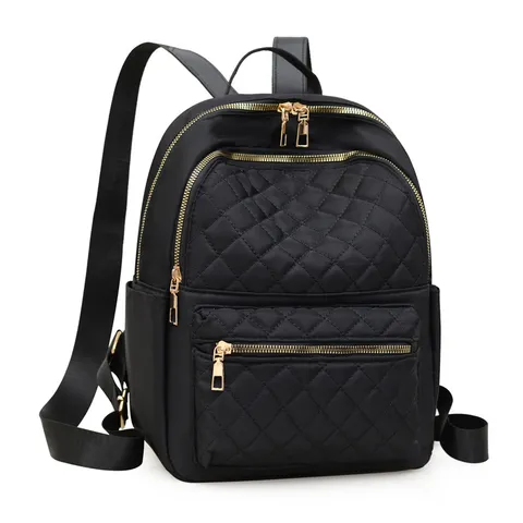 Γυναικείο Σακίδιο Πλάτης Oxford Cloth Fashion Retro Diamond Lattice Embroidery Casual Commute Travel Bag Λεπτομέρειες με Χρυσό Φερμουάρ