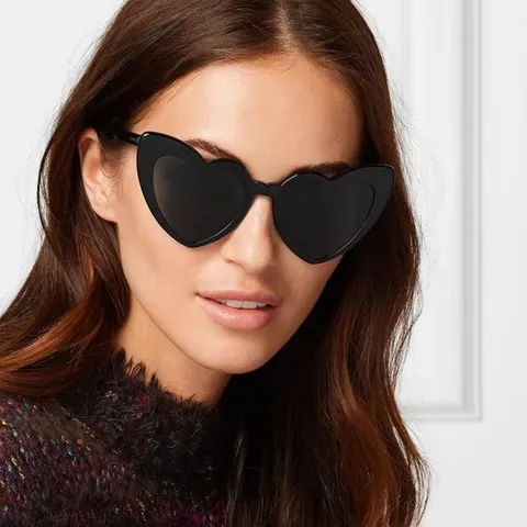 Trendy Heart Shaped Sunglasses Women Men Fashion Heart Sunglasses Party Eyewear UV Protection Vintage Retro Sun Glasses