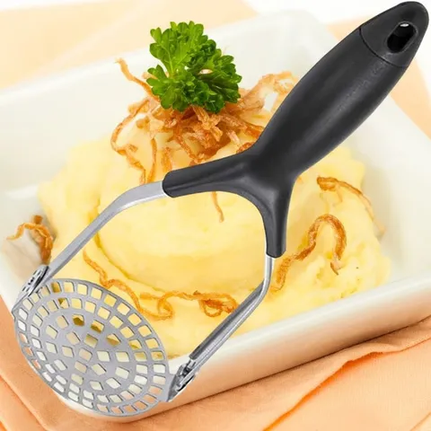Foldable Stainless Steel Potato Masher Manual Potato Crusher For Kitchen Vegetable Fruit Puree Masher Ricer Storage Tool