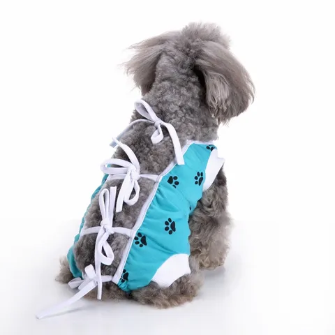 Cotton Pet Recovery Suit Soft Breathable Dog Medical Surgical Care Vest Strap Vest Style Post Surgery Protection Clothes