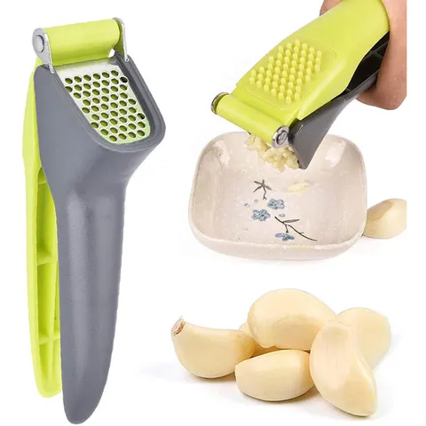 Manual Garlic Press Stainless Steel Mincer Crusher Plastic Ergonomic Handle Kitchen Grater Squeezer Cooking Tool Gadget
