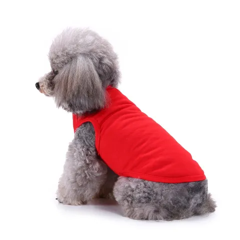 Pet Dog Vest Summer Breathable Solid Color Cotton Blend Puppy T Shirt Small Dog Clothes Apparel Outfit