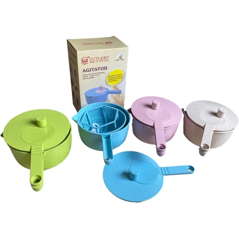 Multifunctional Rice Washer Colander Basket Plastic Kitchen Strainer Salad Spinner Egg Whisk With Lid Handle Kitchen Gadget Tool
