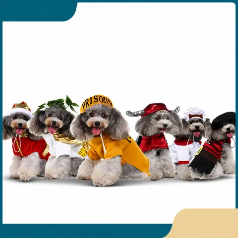 Funny Pet Christmas Dog Clothes Puppy Costume Cute Holiday Apparel Party Outfit Soft Polyester Apparel