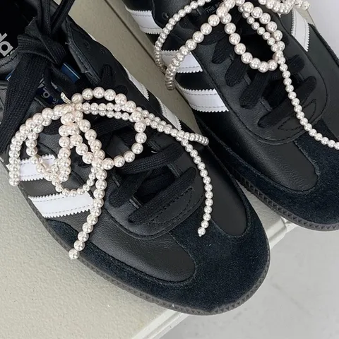 Handmade Artificial Pearl Bowknot Shoe Charms Elegant Decorative Buckles For Sneakers And Flats Women DIY Fashion Accessories