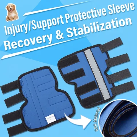 Reflective Dog Knee Brace Adjustable Pet Leg Support Wrap With Metal Splints For Injury Compression Post Surgery Recover Dog Leg Protector