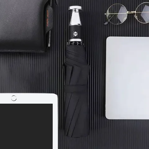 Ombrello Pieghevole Automatico da Lavoro per Uomo Pongee Impermeabile Protezione Pioggia e Sole Ombrello da Viaggio Compatto