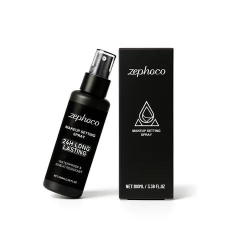 Zephoco Σπρέι Σταθεροποίησης 24H Μεγάλης Διάρκειας Αδιάβροχο Ανθεκτικό στον Ιδρώτα Σταθεροποιητής Μακιγιάζ 100ml Μαύρο Ματ Φινίρισμα