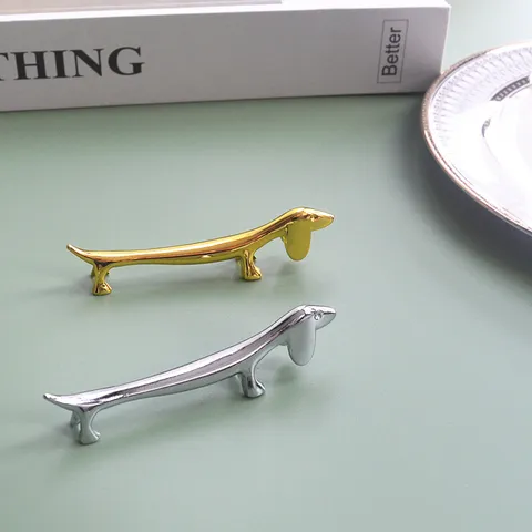Creative Cartoon Animal Stainless Steel Chopstick Rest Fork Knife Holder Modern Table Decoration For Home Hotel Restaurant Silver