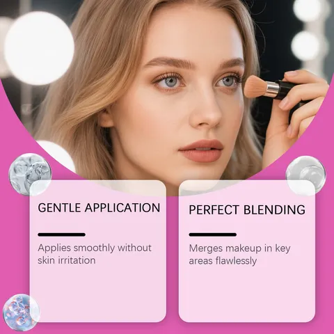 Portable Pink Makeup Brush Set Soft Synthetic Bristles Professional Facial Cosmetic Tool For Daily Makeup