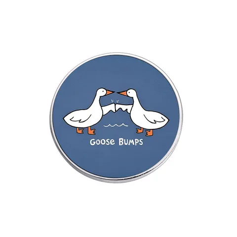 Funny Goose Bumps Zinc Alloy Enamel Brooch Pin Cartoon Animals Punching Geese Badge For Clothing Backpack Accessories Gift