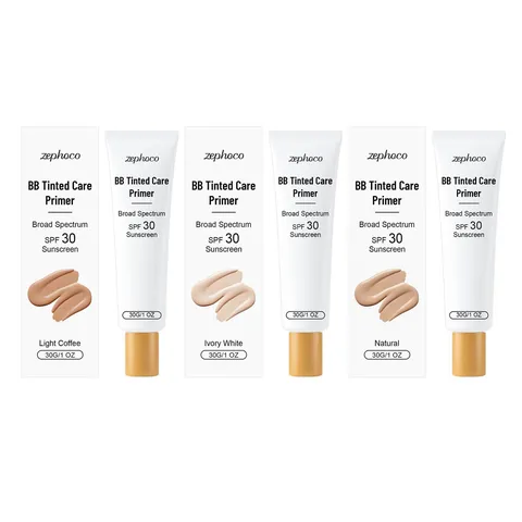 Zephoco BB Tinted Care Primer SPF30 Αντηλιακή Προστασία Βάση Μακιγιάζ Μακράς Διαρκείας Ενυδατικό Primer Προσώπου Διόρθωσης Τόνου