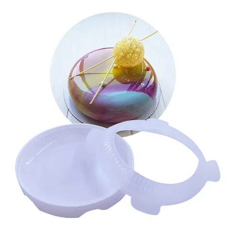 Round Silicone Mousse Cake Mold DIY Starry Sky Disc Steam Cake Bakeware Tool For French Mousse Steamed Cake Kitchen Accessory