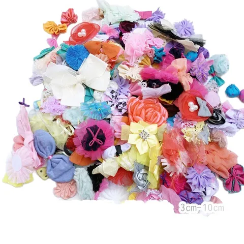 Fiocchi in Nastro di Poliestere Fatti a Mano per DIY Mollette per Capelli Decorazione di Vestiti Motivi Misti Pois Floreali Accessori Artigianali