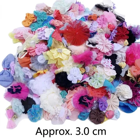 Fiocchi in Nastro di Poliestere Fatti a Mano per DIY Mollette per Capelli Decorazione di Vestiti Motivi Misti Pois Floreali Accessori Artigianali