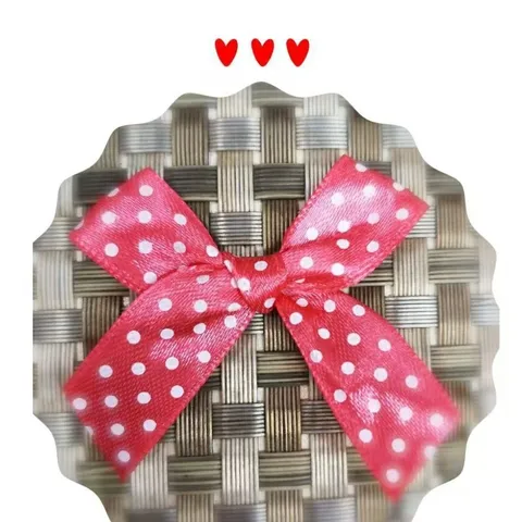 Nœuds En Ruban De Satin À Pois Faits Main Pour Accessoires Cheveux DIY Emballage Cadeau Décoration Vêtements