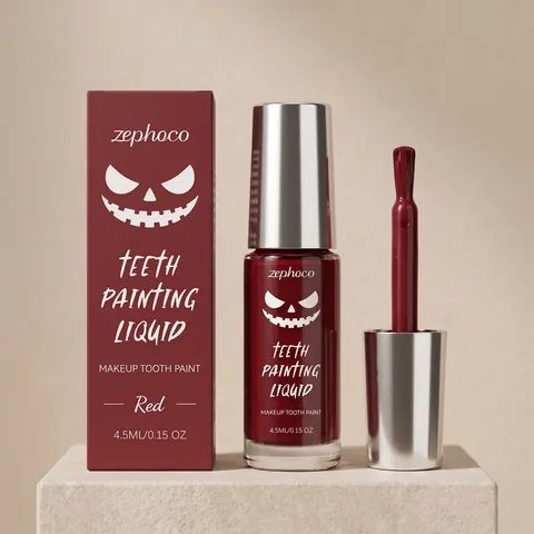 Zephoco Red Tooth Painting Liquid Safe Waterproof Instant Smile Tooth Paint Makeup For Party Stage Cosplay