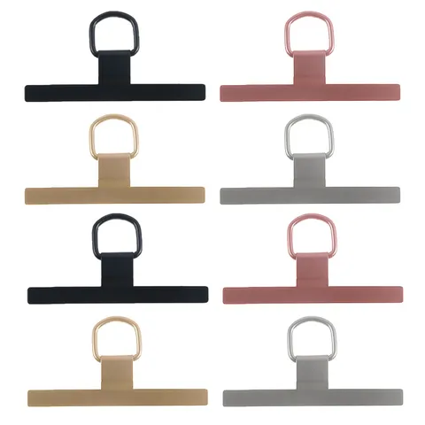 Stainless Steel Phone Lanyard Connector Universal Mobile Phone Case Patch Metal D-Ring Tether Tab Hook Hand Chain Accessories