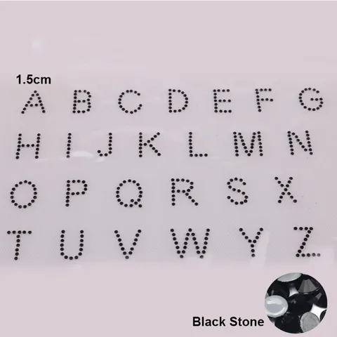 DIY Alphabet Letter Rhinestone Hot Fix Patches Sparkling Crystal Iron On Patches For Clothing Garment Accessories