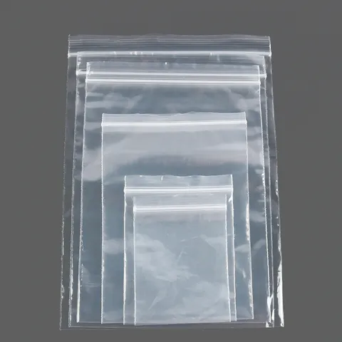 Transparent PE Ziplock Bags For Jewelry Accessories DIY Materials Sealing Packaging Reusable Moisture Proof Clear Storage Bags
