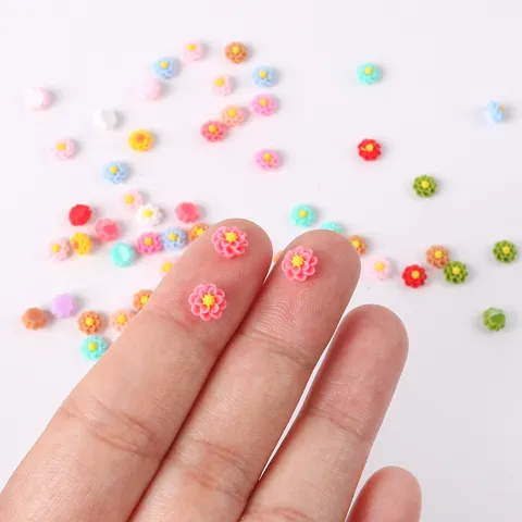 Ρητίνη Πολυστρωματικό Λουλούδι Nail Art Strass Ντοπαμίνη Χαριτωμένο Μικρό Φυτικό Θήκη Τηλεφώνου Μαλλιά DIY Αξεσουάρ Χειροτεχνίας