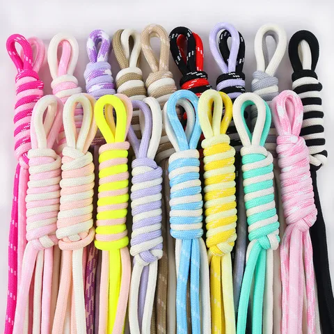 Hand Woven Double Strand Nylon Rope Bag Charm For Women DIY Doll Pendant Colorful Lanyard Keychain Jewelry Accessories