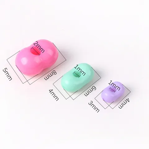 Acrylic Peanut Shaped Candy Color Loose Beads DIY Jewelry Making Material For Bracelet Necklace Craft Accessories Multicolor