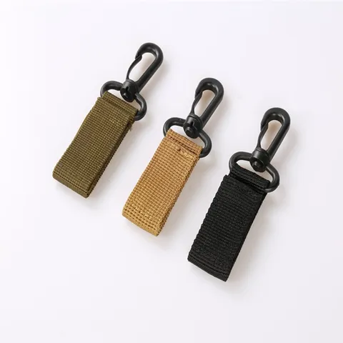 Portachiavi in Nastro di Nylon Multifunzionale da Esterno Moschettone in Plastica Clip per Cintura