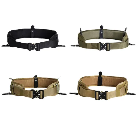Outdoor Tactical Belt Girdle Set Heavy Duty Nylon Canvas Military Training Quick Release Metal Buckle 24KN Waistband For Men