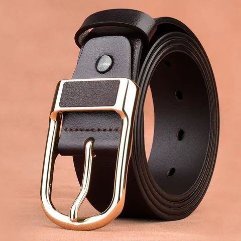 Cintura in Pelle Casual Business da Uomo con Fibbia ad Ardiglione in Lega Regolabile Cinturino in PU di Alta Qualità Accessori di Moda