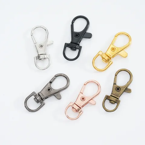 Alloy Swivel Lobster Clasp Dog Buckle For Bags Keychains Jewelry Making DIY Hardware Lacquered Finish Accessory