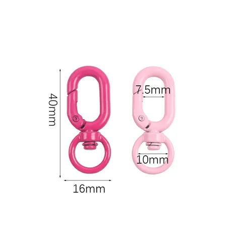 Mousqueton à Ressort en Alliage Coloré Anneau O Rond Porte-Clés Accessoires Artisanaux DIY Anneau de Connexion en Métal
