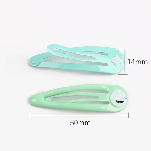 Legierung Emaille Wassertropfen Haarklammern Blanko Basis Pad Macaron Farbe Kinder Haarnadel DIY Schmuck Basteln Zubehör Teile