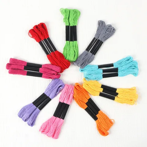Meerkleurig Katoen Borduurgaren Kruissteek Draad Skeins Voor Handnaaien Breien Ambacht DIY Kunst Projecten